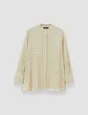 Joseph Athena Geometric Print Silk Blouse