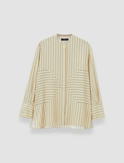 Joseph Athena Geometric Print Silk Blouse