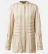 Joseph Athena Striped Silk-blend Shirt In Neutral