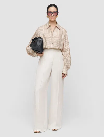 Joseph Atlan Printed Silk Blouse In Neutral