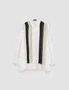 Joseph Bacar Striped Cotton Poplin Blouse In B&w Quail