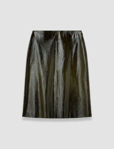 Joseph Baha Textured Patent Leather Skirt In Green