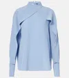 Joseph Bailie Silk Crêpe De Chine Blouse In Blue