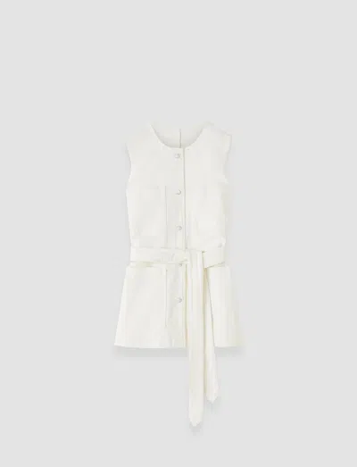 Joseph Balan Denim Sleeveless Jacket In White