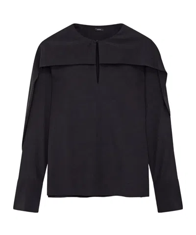 Joseph Balard Layered Silk Crepe De Chine Blouse In Black