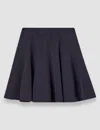 Joseph Womens Navy Becca Flared Woven Mini Skirt In Navy