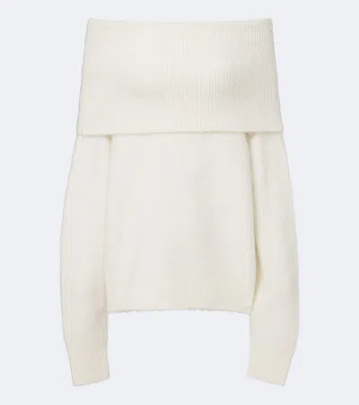 Joseph Bee Alpaca And Wool-blend Sweater In White