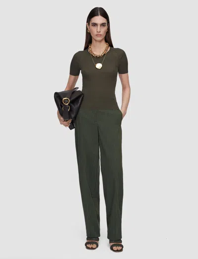 Joseph Belarb Linen Blend Knit T-shirt In Black