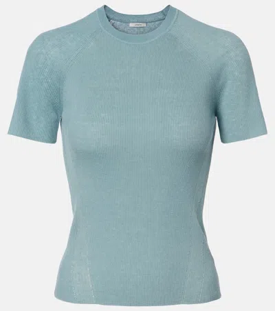 Joseph Belarb Ribbed-knit T-shirt In Blue