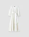 Joseph Womens Ivory Bellan Tie-belt Cotton Maxi Dress In White