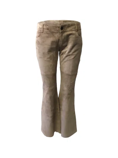 Pre-owned Joseph Bellbottom Shape Trousers In Brown