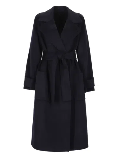 Joseph Belt-fastening Coat In Black