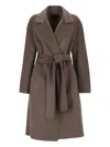 Joseph Womens Mushroom Costa Double-faced Wool And Cashmere-blend Coat In Brown