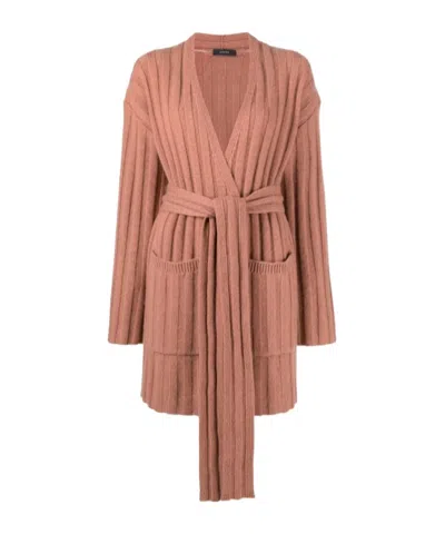 Joseph Belted Cardigan In Red