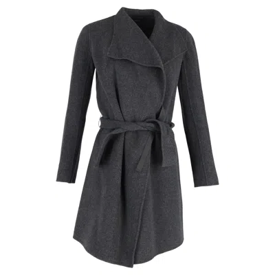 Joseph Belted Coat In Grey Wool