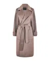 Joseph Belted Coat In Pink