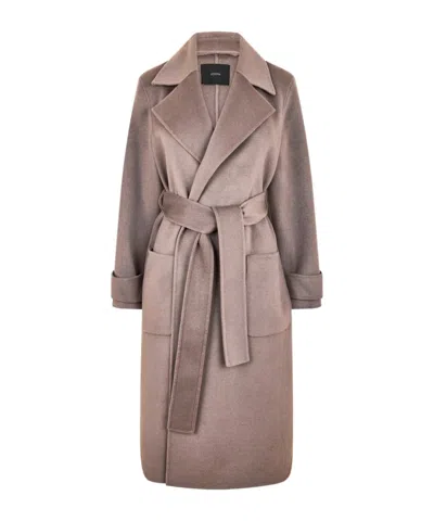 Joseph Belted Coat In Pink