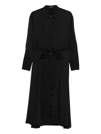 Joseph Belted Shirt Midi Dress In Black