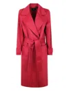 Joseph Arline Double Face Cashmere Coat In Red