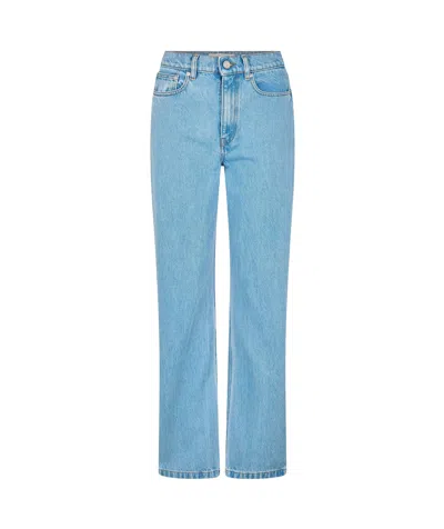 Joseph Belt-loop Jeans In Ice-blue