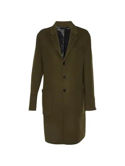Pre-owned Joseph Bentley Double Wool Coat In Green