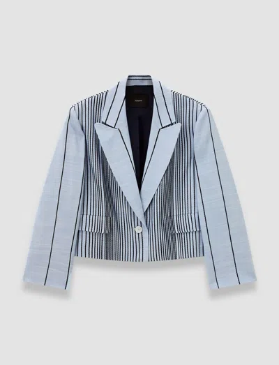 Joseph Berlier Embroidered Stripes Jacket In Blue