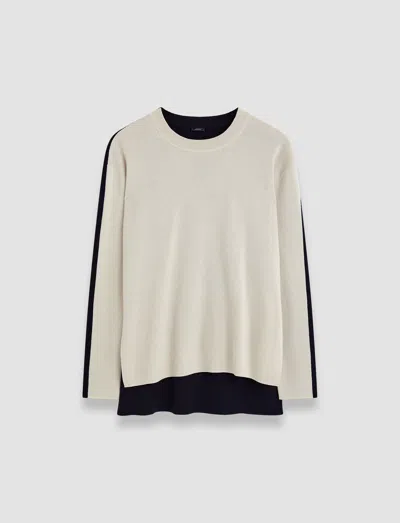 Joseph Bi-colour Knit Jumper In Quail/black