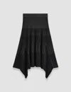 Joseph Bi-colour Ribbed Skirt In Slate/black
