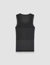 Joseph Bi-colour Ribbed Tank Top In Slate/black