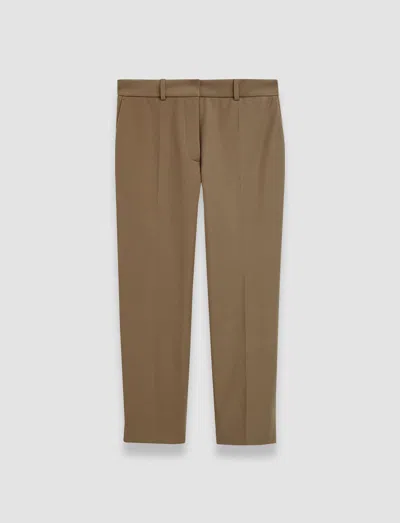 Joseph Bi-stretch Toile Bing Court Trousers In Frozen Mocha