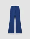 Joseph Womens Cobalt Tafira Flared-leg Mid-rise Stretch-cotton Trousers In Blue