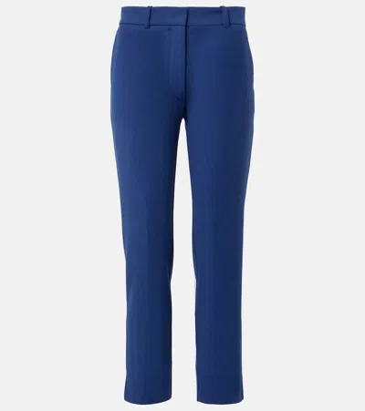 Joseph Bing Court Cotton-blend Slim Pants In Blue