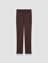 Joseph Bing Court Light Gabardine Stretch Trousers In Brown