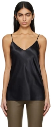 Joseph Womens Black Clea V-neck Spaghetti-strap Silk Top In 0010 Black