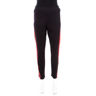 Joseph Black Contrast Side Panel Detail Jug Scuba Jersey Pants In Red