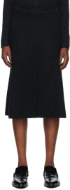 Joseph Black Flared Midi Skirt In 10 Black
