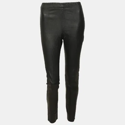 Pre-owned Joseph Black Leather Leggings S