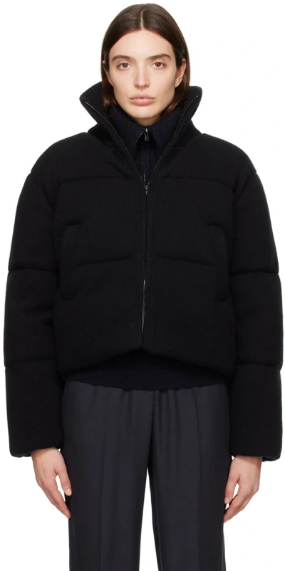 Joseph Black Quilted Down Jacket In 0010 Black