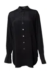 Joseph , Black Silk Shirt In Black
