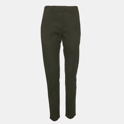 Pre-owned Joseph Black Stretch Gabardine Ankle Length Trousers L