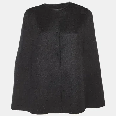 Pre-owned Joseph Black Wool & Cashmere Cape M