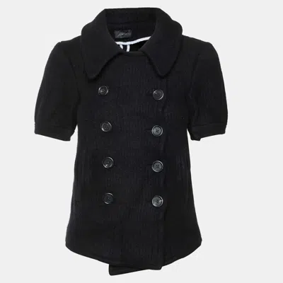 Pre-owned Joseph Black Wool Corduroy Double Breasted Iris Jacket M