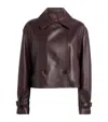 Joseph Blaise Leather Jacket In Brown