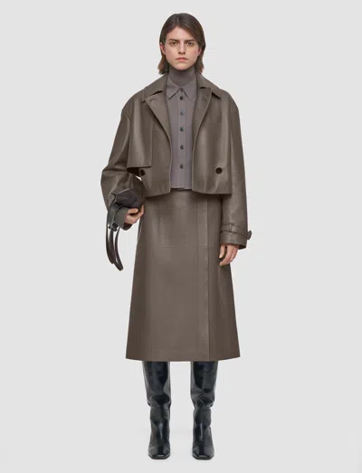 Joseph Blaise Nappa Leather Jacket In Gray