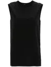 Joseph Womens Slate Bley Sleeveless Silk Blouse In Black