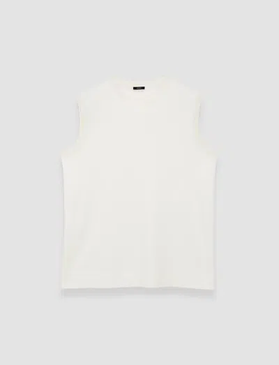 Joseph Bley Crepe De Soie Silk Blouse In White