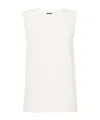 Joseph Silk Stretch Tank Top In White