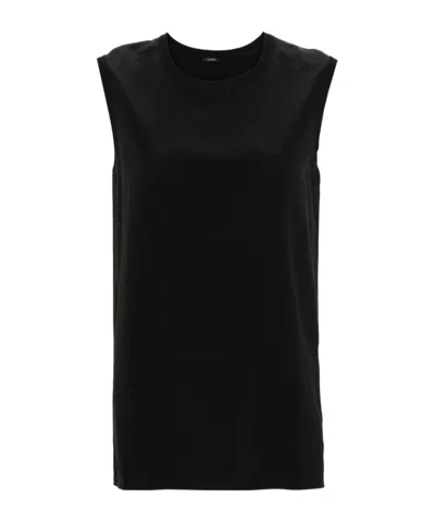 Joseph Bley Crepe De Soie Silk Blouse In Black