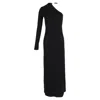 Joseph Bliss One-shoulder Matte Gown In Black Polyester