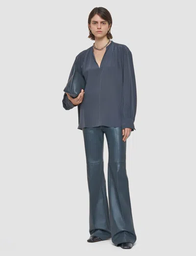 Joseph Blondel Crepe De Chine Silk Blouse In Blue